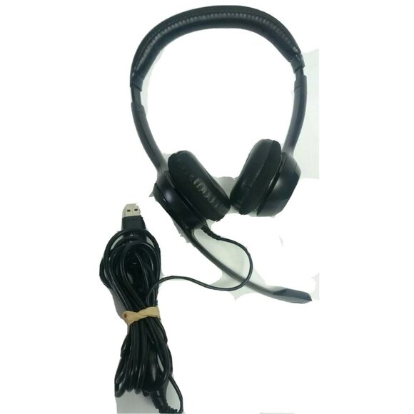 Logitech H390 Headset with Microphone DZL-A-00052 Stereo On-Ear Corded USB Black - Picture 1 of 6